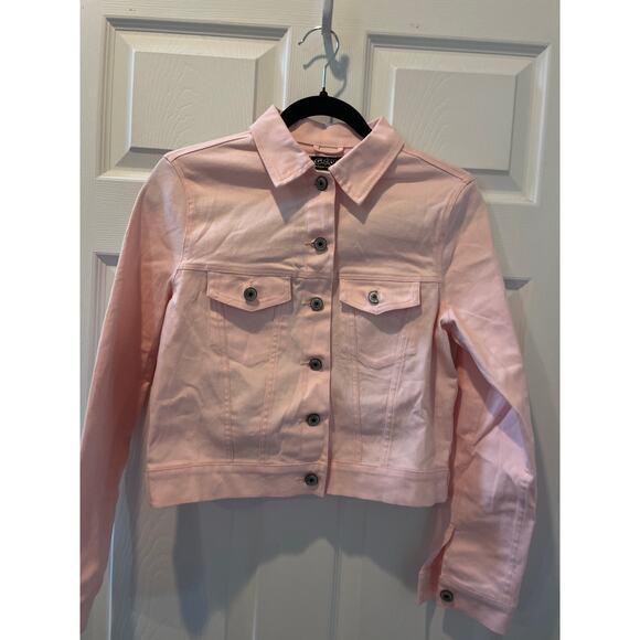 Unique Vintage 50s Grease Pink Ladies Denim Jacket Sz XS # 13 - Picture 5 of 6